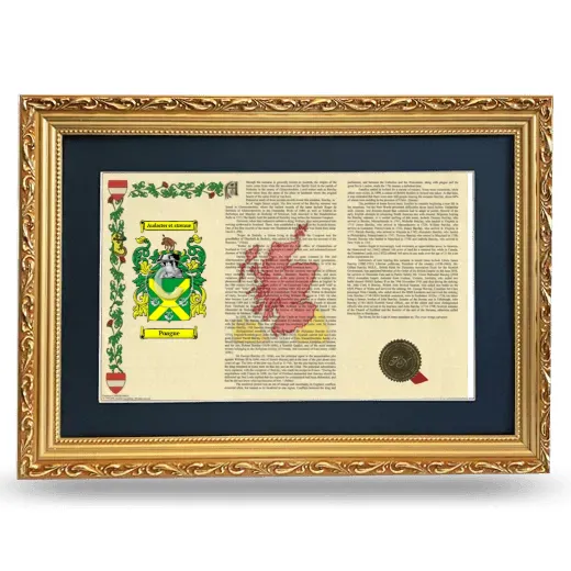 Poague Deluxe Armorial Landscape Framed - Gold