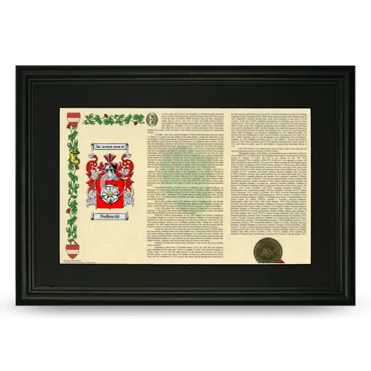 Podlowski Deluxe Armorial Landscape Framed- Black