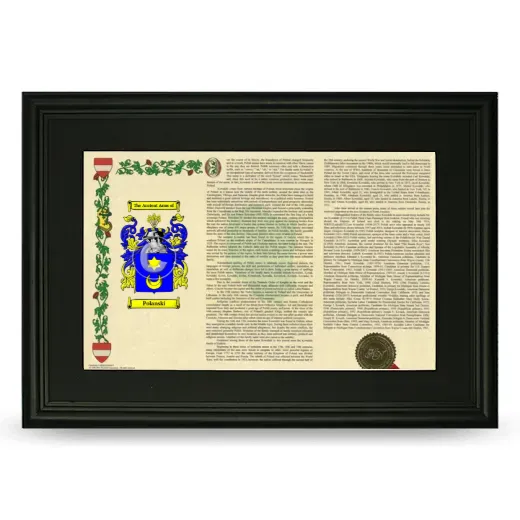 Polanski Deluxe Armorial Landscape Framed- Black