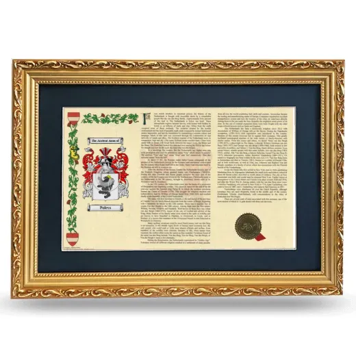 Poless Deluxe Armorial Landscape Framed - Gold