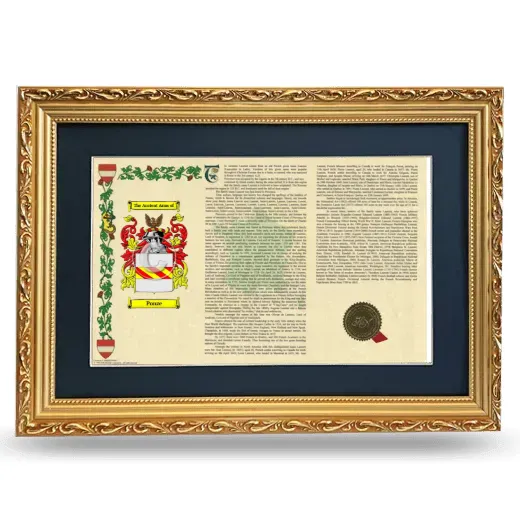 Ponze Deluxe Armorial Landscape Framed - Gold