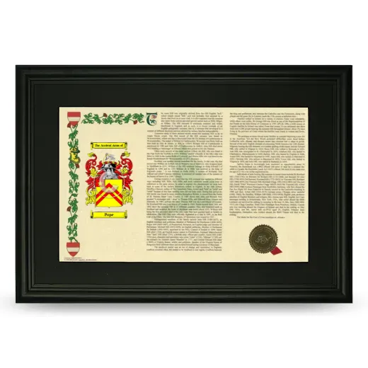 Pope Deluxe Armorial Landscape Framed- Black