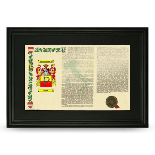 Popoli Deluxe Armorial Landscape Framed- Black
