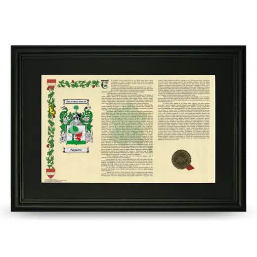 Poquette Deluxe Armorial Landscape Framed- Black