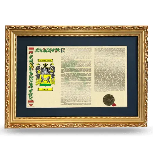 Porcelli Deluxe Armorial Landscape Framed - Gold