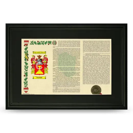 Porebski Deluxe Armorial Landscape Framed- Black