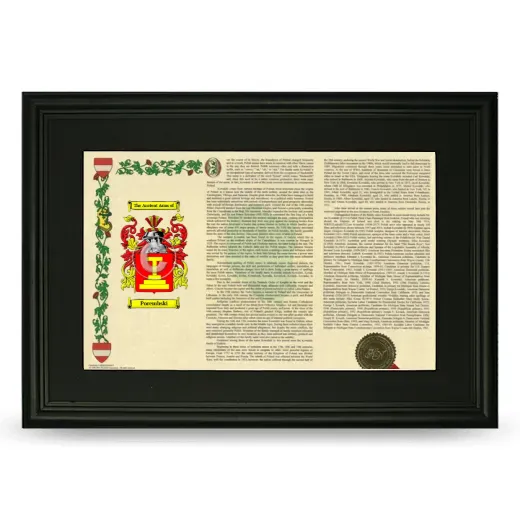 Porembski Deluxe Armorial Landscape Framed- Black