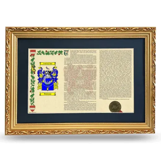 Porteous Deluxe Armorial Landscape Framed - Gold