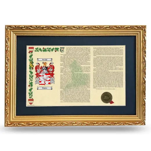 Portes Deluxe Armorial Landscape Framed - Gold