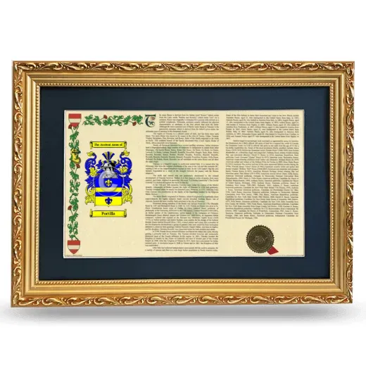 Portilla Deluxe Armorial Landscape Framed - Gold