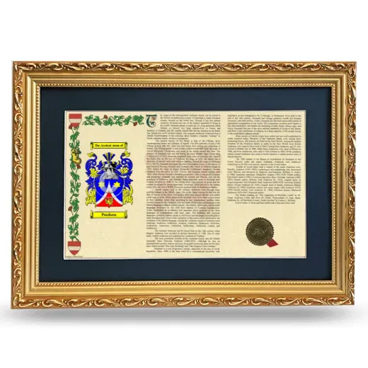 Poulson Deluxe Armorial Landscape Framed - Gold