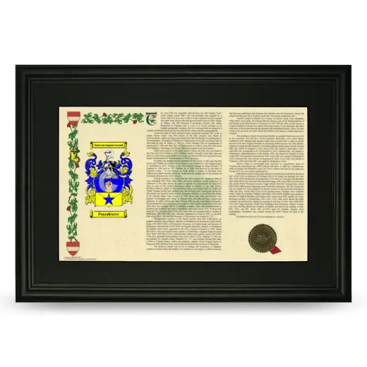 Poyndexter Deluxe Armorial Landscape Framed- Black