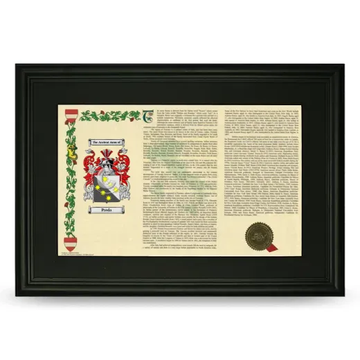 Preda Deluxe Armorial Landscape Framed- Black