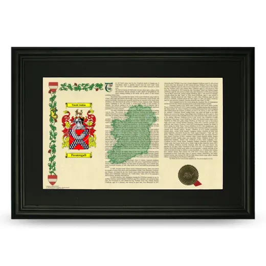 Prentergaft Deluxe Armorial Landscape Framed- Black