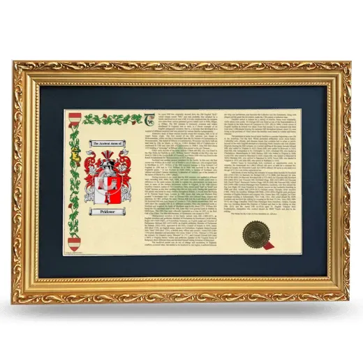 Pridowe Deluxe Armorial Landscape Framed - Gold