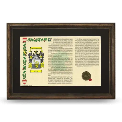 Priebe Deluxe Armorial Landscape Framed - Brown