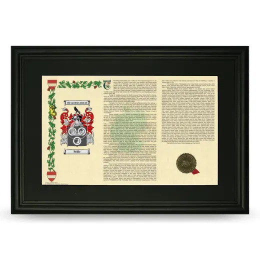 Prille Deluxe Armorial Landscape Framed- Black