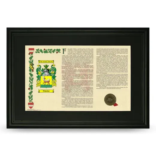 Prinsloo Deluxe Armorial Landscape Framed- Black
