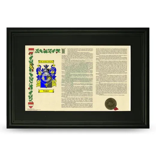 Probert Deluxe Armorial Landscape Framed- Black