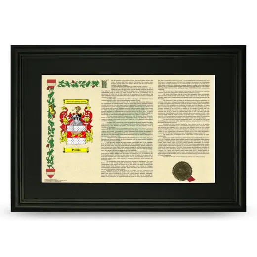 Probin Deluxe Armorial Landscape Framed- Black