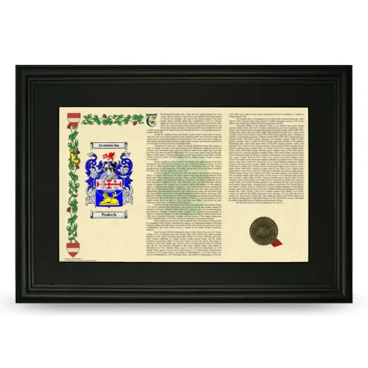 Proksch Deluxe Armorial Landscape Framed- Black