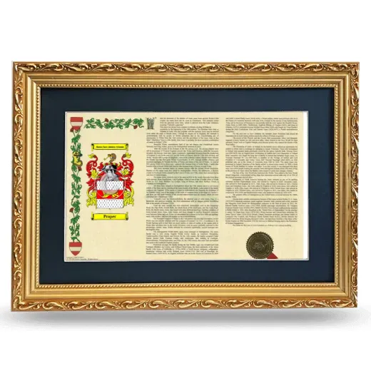 Proper Deluxe Armorial Landscape Framed - Gold