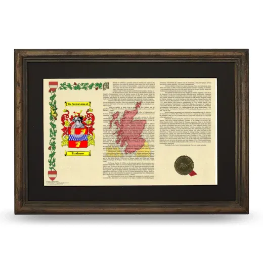 Prudence Deluxe Armorial Landscape Framed - Brown