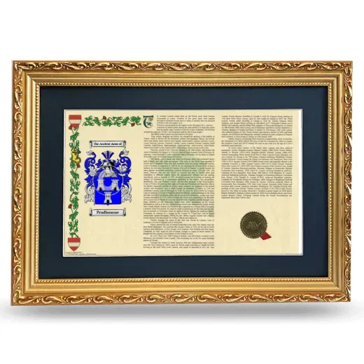 Prudhomme Deluxe Armorial Landscape Framed - Gold