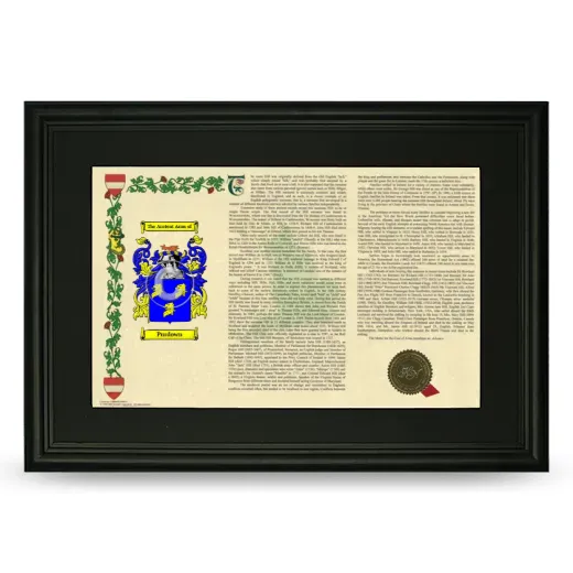 Purdown Deluxe Armorial Landscape Framed- Black