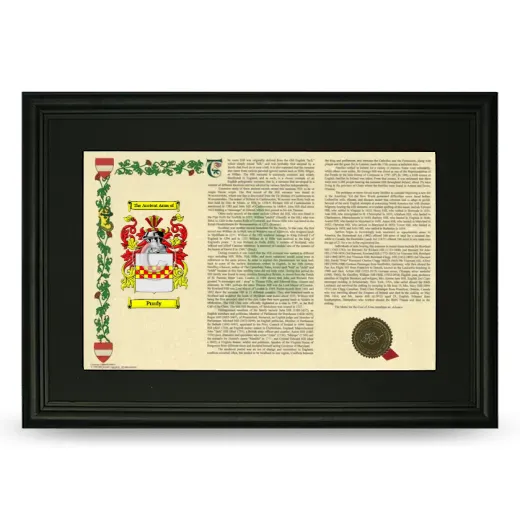 Purdy Deluxe Armorial Landscape Framed- Black