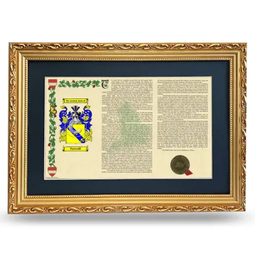 Putterill Deluxe Armorial Landscape Framed - Gold