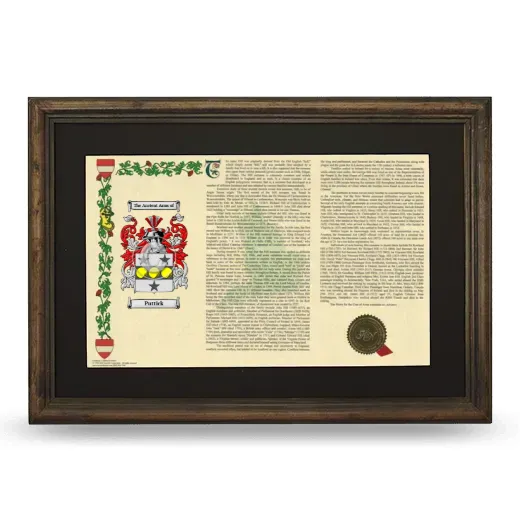 Puttick Deluxe Armorial Landscape Framed - Brown