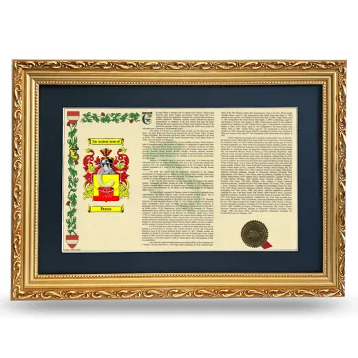 Putzu Deluxe Armorial Landscape Framed - Gold