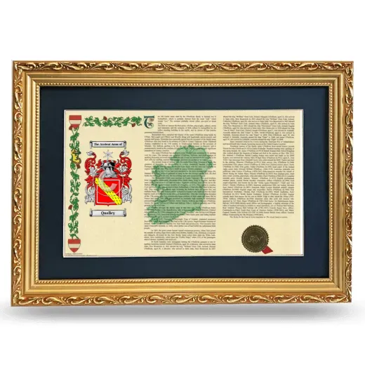 Qualley Deluxe Armorial Landscape Framed - Gold