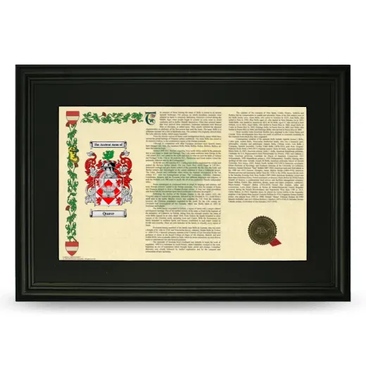 Quave Deluxe Armorial Landscape Framed- Black
