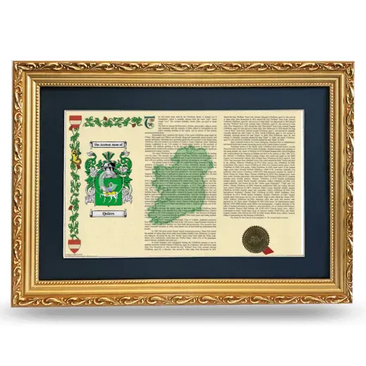 Quires Deluxe Armorial Landscape Framed - Gold