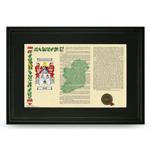 Quoid Deluxe Armorial Landscape Framed- Black