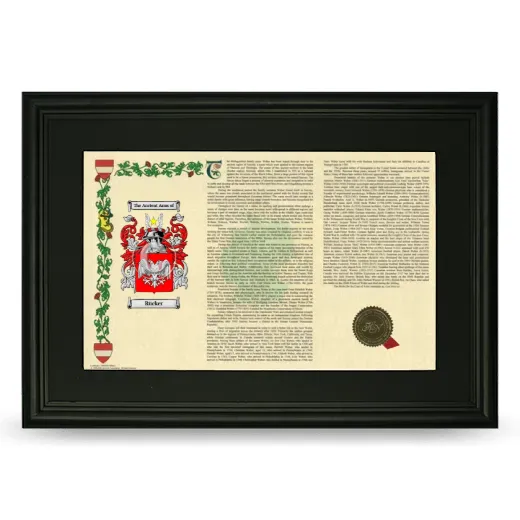 Rücker Deluxe Armorial Landscape Framed- Black