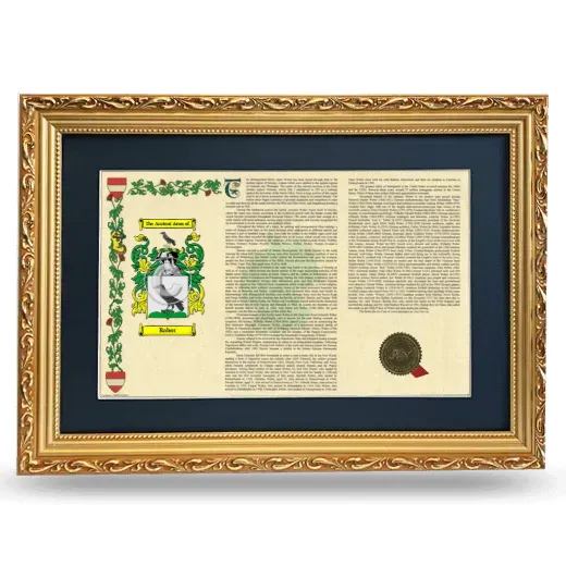 Rabor Deluxe Armorial Landscape Framed - Gold