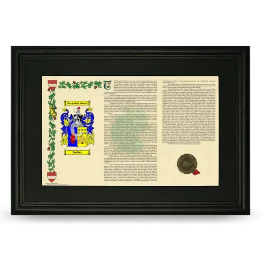 Radkey Deluxe Armorial Landscape Framed- Black