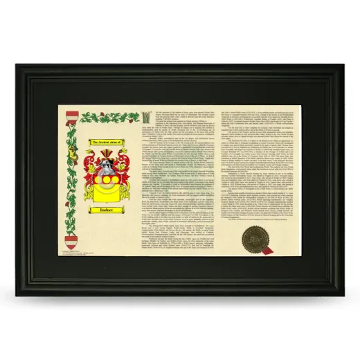 Radner Deluxe Armorial Landscape Framed- Black