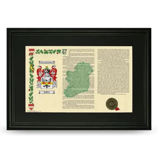 Raffety Deluxe Armorial Landscape Framed- Black