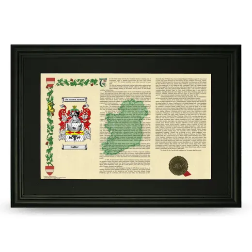 Rafter Deluxe Armorial Landscape Framed- Black