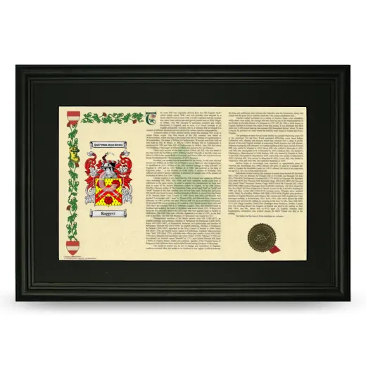 Raggett Deluxe Armorial Landscape Framed- Black