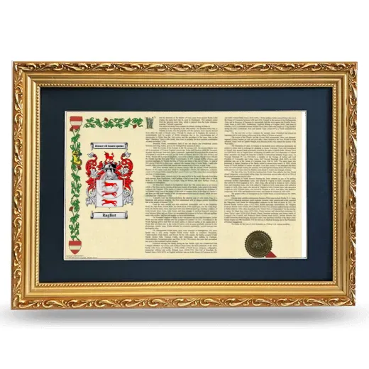 Raglint Deluxe Armorial Landscape Framed - Gold