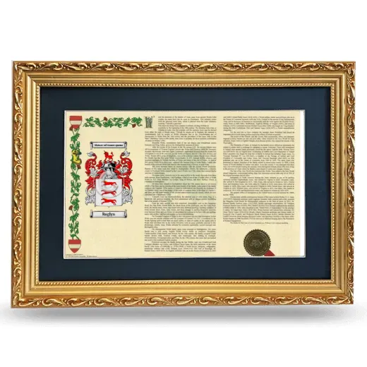 Raglyn Deluxe Armorial Landscape Framed - Gold
