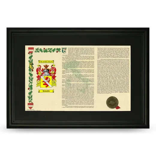 Rainaldo Deluxe Armorial Landscape Framed- Black