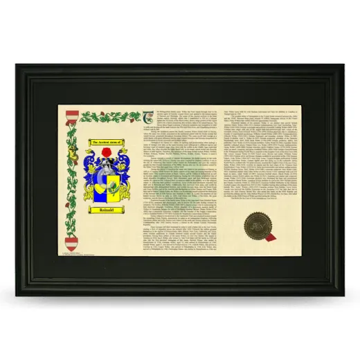 Rainold Deluxe Armorial Landscape Framed- Black