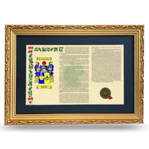 Rainold Deluxe Armorial Landscape Framed - Gold
