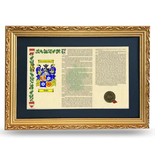 Ralph Deluxe Armorial Landscape Framed - Gold
